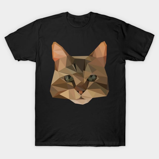 Geometrical bengal cat T-Shirt by AwesomMT